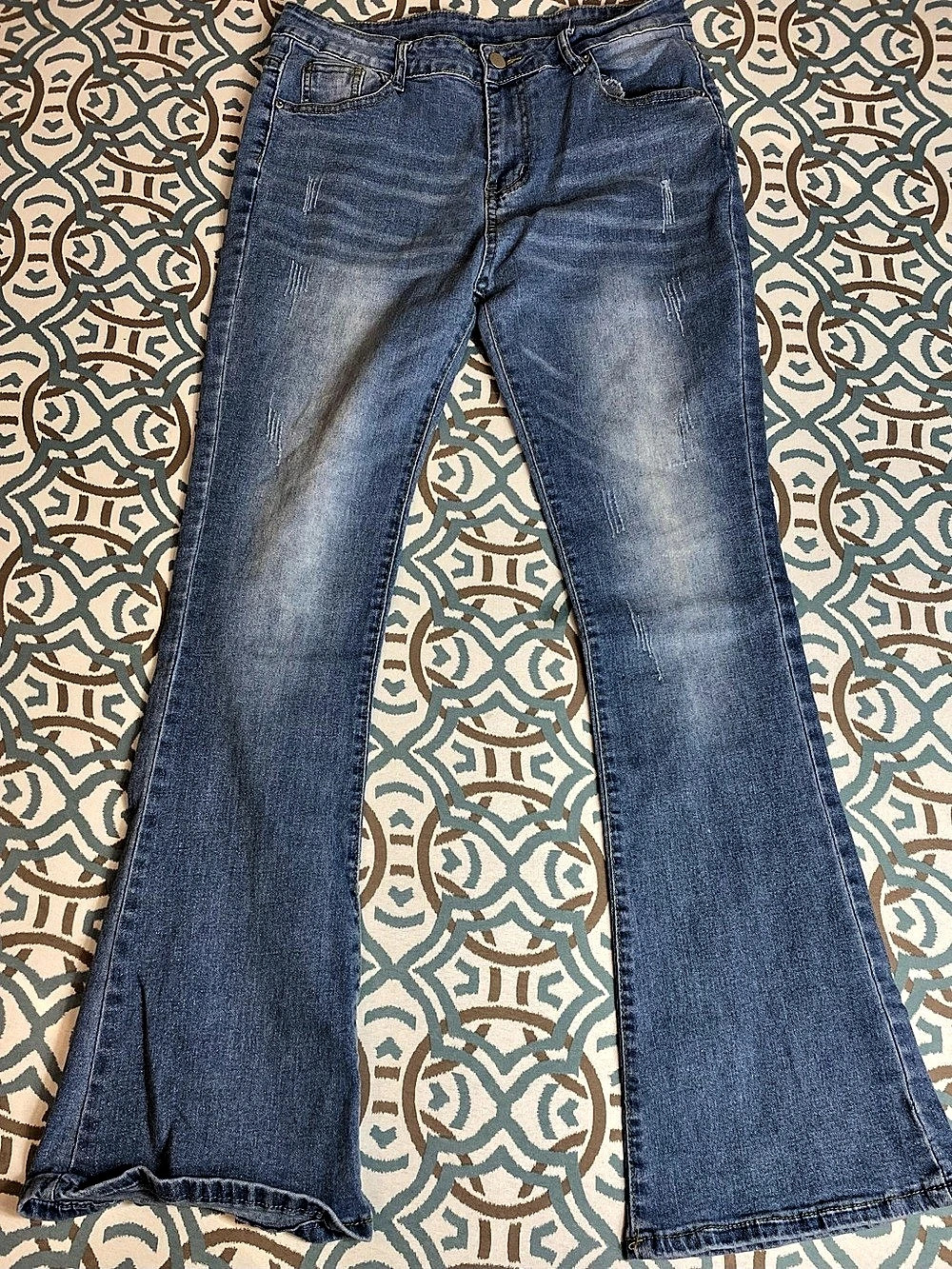 Flare Jeans in Blue Size Large